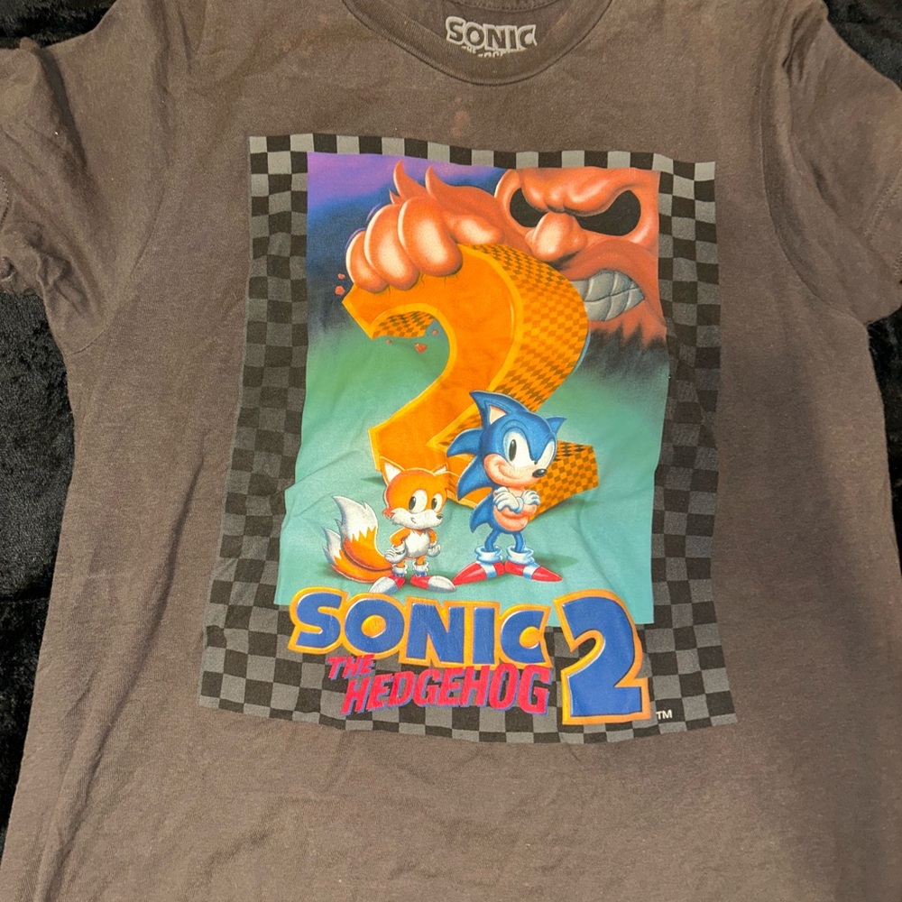 Hottopic the Hedgehog 2 sonic Graphic T-Shirt - Black
